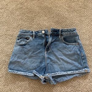 High rise jean shorts